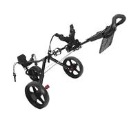 Fabater Borsa Sportiva Portatile Pieghevole a 3 Ruote, Carrello a Spinta con Freno a Pedale per Appassionati di Golf, Lega di Alluminio e Plastica