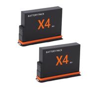 Fabater Caricabatterie per Fotocamera Air insta/360 X4 da 2 Pezzi, Sostituzione della Batteria della Fotocamera 2050mAh Al Litio con Custodia