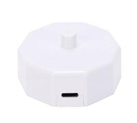 Fabater Caricatore per Spazzolino Elettrico, Base di Ricambio per AquaSonic Black Series Pro per Serie Vibe per Spazzolino Elettrico Serie Duo, Supporto di Ricarica per USB (WHITE)