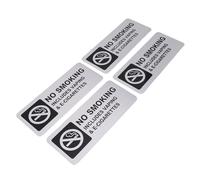 Fabater Cartelli per Divieto di Fumo, 4 Pezzi da 7x3 Pollici Autoadesivi Resistenti Alle Intemperie Cartelli per Divieto di Svapo, in Alluminio con Confezione da 4 per Lavori Domestici Interni Ed
