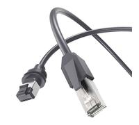 Fabater Cavo RJ45 per Antenna di Terza Generazione 82 Piedi per Streaming Stabile, Plug and Play per Uso Domestico/esterno, Cavo Ethernet Impermeabile Grigio