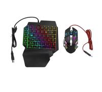 Fabater Combo Convertitore Mouse e Tastiera da Gioco, Tastiera da Gioco 4 in 1 con una Sola Mano e Adattatore per da Mobile con Luce LED, Supporto per Telefono e Algoritmo Ottimizzato per Giochi