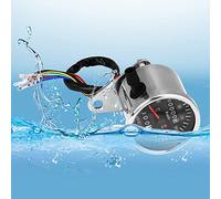 Fabater Contachilometri Moto a LED Contachilometri da 65 Mm con Quadrante Nero Universale con Indicatore di Abbagliante Indicatore di Direzione Olio Motore Neutro