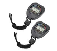 Fabater Cronometro Sportivo, 2 Cronometro Digitale Multifunzione Portatile con Ampio Schermo LCD e Bussola Incorporata per Gare di Corsa, Corsa, Arbitro, Nuoto