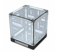 Fabater Cubo di Luce, Lampada Cubo a Specchio Acrilico 4D, Interruttore Touch Control Effetto Abisso Infinito, Luce Notturna Artistica a LED Ricaricabile per Gioco