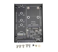 Fabater Custodia Convertitore Adattatore SSD M.2 NGFF SSD e MSATA, Convertitore da Disco Rigido da 2,5 Pollici a Custodia 3.0, 6 Gbps, Supporta Chiave B per Wins 7 8 10 11