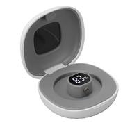 Fabater Custodia di Ricarica Smart Ring, Caricabatterie Portatile Magnetico con Display LED Porta di Ricarica Magnetica per R02 R03 R06 R11M R8 H01 R02 Smart Rings, Design Compatto 1,97 (WHITE)