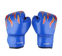 Fabater da Boxe per Bambini Muay Thai per Giovani, da Sacco di Sabbia per Pugni e Sparring, da Allenamento per Lotta Kickboxing Blu in PU, Traspiranti con Supporto per il Polso con Gancio e