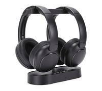 Fabater Doppie Cuffie Wireless con Trasmettitore Stereo HiFi per Guardare la TV Perfette per gli Anziani 2 Pezzi