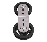 Fabater Doppie Pulegge Girevoli, Doppia Puleggia a Rullo con Rotazione a 360° per Macchine a Cavo da Palestra Domestica Fai da Te, Ruota con Scanalatura Girevole