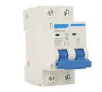 Fabater DZ47-63 2P Mini Interruttore Automatico, 400VAC, 4500A Potere di | Interruttore automatico miniaturizzato, ritardante di , per impianti solari fotovoltaici, bus box CC, funzionamento manuale