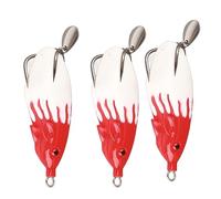 Fabater Esca Artificiale Morbida da 3 Pezzi con Testa di Serpente, Attrezzatura da Pesca di Simulazione Super Durevole, Plastica Resistente all'usura per l'azione di Nuoto Realistica per la Pesca