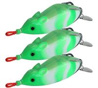 Fabater Esca Artificiale Morbida da 3 Pezzi con Testa di Serpente, Attrezzatura da Pesca di Simulazione Super Durevole, Plastica Resistente all'usura per l'azione di Nuoto Realistica per la Pesca