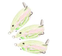 Fabater Esca Artificiale Morbida da 3 Pezzi con Testa di Serpente, Attrezzatura da Pesca di Simulazione Super Durevole, Plastica Resistente all'usura per l'azione di Nuoto Realistica per la Pesca