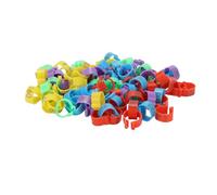 Fabater Etichette Colorate per Pollo Numerate Fasce per Gambe 100 Pezzi Design per Tutte Le Stagioni per Polli, Tacchini, Organizzazione Cavi Gestione Universale del Gregge Plastica