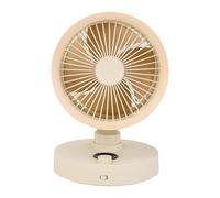 Fabater Fandella Silenziosa Scrivania con 100 velocità Regolazione LED Visualizza Ventola Tavolo Oscillante Automatico per Camera Letto, Ricaricabile USB