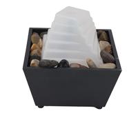 Fabater Fontana D'acqua da Tavola Nell'arredamento Interno della Scrivania Zen con Luce a LED per Ufficio Soggiorno a Casa, Fontana da Tavolo Elegante con Illuminazione Calda, Perfetta per la Sala