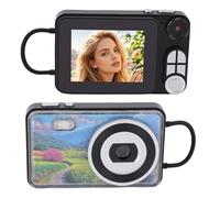 Fabater Fotocamera Digitale 4K, Fotocamera per Vlogging con Messa a Fuoco Automatica da 48MP con Schermo da 2,8 Pollici e Flash, Zoom Digitale 18X Antivibrazione Fotocameras (BLACK)