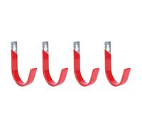 Fabater Ganci per Garage in Acciaio Resistente, Ganci per Utilità per Stoccaggio Garage 4 Pezzi, Gancio per Montaggio a Parete per Organizzatore di Stoccaggio per (L)