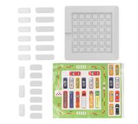 Fabater Gioco Puzzle Scorrevole, Addestramento Logico Labirinto di Parcheggio per Auto Gioco Puzzle Scorrevole, per Bambini con 22 Auto e Telaio per Bambini