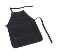 Fabater Grembiule Parrucchiere con Spalline Regolabili, Grembiule Parrucchiere Idrorepellente per Salone di Bellezza, Materiale PU, Nero