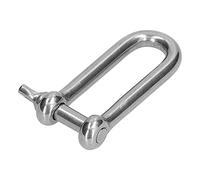 Fabater Grillo di Ancoraggio in Acciaio Inossidabile 304 Perno a Vite con Grillo Lungo a D per Connettore per Catena per Fune Marina Resistente 90-600 Kg di Carico (10 pezzi M6)