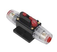 Fabater Interruttore Automatico 125 A, Portafusibile con Ripristino Automatico 12-24 V in, Blocco Distribuzione Fusibili Audio Stereo con Pulsante di Ripristino Manuale per Impianto Elettrico per