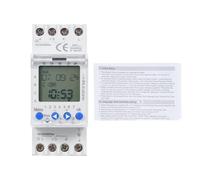 Fabater Interruttore Orario Programmabile, Interruttore Orario Digitale A 2 230 V 16 A con Programmazione Settimanale Impostazione Ora Legale Estiva 6 Opzioni Lingua per Quadri Elettrici Domotica
