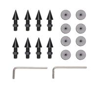 Fabater Kit di Cuscinetto a Spike Altoparlante, Altezza Regolabile, Supporto per Isolamento a Spike da 8 Paia con Cuscinetto di Base, Tappetino a Punta di Altoparlanti