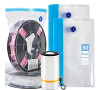 Fabater Kit di Pompaggio Automatico da 30 Pezzi da Stoccaggio del Filamento, Sacchetti Sottovuoto Filamento di Stampante 3D, Mantenete il Filamento Asciutto (13,4x11,8 pollici)