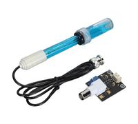 Fabater Kit Sonda Modulo PH, Modulo Regolatore Rilevamento Rilevamento Valore Precisione 0,1 PH con Interfaccia BNC XH2.54 e Indicatore di Alimentazione, Sensore Valore 0-14