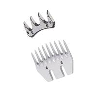 Fabater Lama per Cesoie Elettriche per Pecore, Lama per Pettine Elettrico in Lana a 9 Denti in Acciaio Ad Alto Tenore di Carbonio, Resistente all'usura, per Cesoie per Pecore con Confezione da 2
