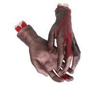 Fabater Mani Finte Mozzate, Design Realistico e Spaventoso, Mani Umane Finte con Materiale Vinilico di Sicurezza per Oggetti di Scena Cosplay, Decorazione da Giardino per Feste di Halloween