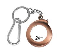Fabater Metro a Nastro, Lunghezza 2 M, Larghezza 6 Mm, Scala Trasparente, | Strumento di misura compatto con moschettone, portatile per lavorazione del legno, artigianato, progetti fai da te,