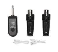 Fabater Microfonico Wireless UHF, Trasmettitore e Ricevitore XLR con Batteria Ricaricabile, Portata Fino a 90 Piedi, per Mixer Microfono a Condensatore Dinamico Strumenti Riunioni