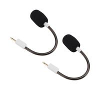 Fabater Microfono da Gioco Sostitutivo, 2 Pezzi da 3,5 Mm con Asta Staccabile per Cancellazione del Rumore, Cavo OFC con Parabrezza in Schiuma per Cuffie BlackShark V2 V2 Pro SE (WHITE)