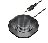 Fabater Microfono da Tavolo Microfono per Computer Omnidirezionale Ad Alta sensibilità a 360° con Spina da 3,5 Mm per Conferenze di Gioco per PC Portatili, Plug & Play per/Mac, Portata di