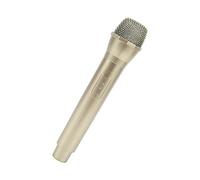 Fabater Microfono Realistico per Karaoke, Spettacoli di Danza e Giocattoli per Feste, Microfono Finto con Interruttore, in Plastica Leggera per Esercitazioni Vocali e Performance Sul Palco (GOLD)