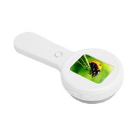 Fabater Microscopio Digitale Portatile con 16 Luci LED e Zoom 200X per Uso Didattico Design Portatile Che Si Adatta Alle Tasche (WHITE)