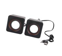 Fabater Mini Cube Speaker USB, Jack 3,5 Mm, Uscita 3W, PC Desktop Cablato | Coppia stereo compatta, struttura in plastica, doppia traccia, gamma 90 Hz-20 KHz, per laptop MP3 MP4 desktop,