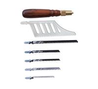 Fabater Mini Set di Utensili per a Mano con Robusta Testa a Morsetto in Ottone, Lame Facili Sostituire, con Manico in Legno per Carpenteria e Fabbricazione di Mobili