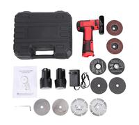 Fabater Mini Smerigliatrice Angolare a Batteria Utensile da Taglio Compatto Ad Alta velocità per Legno Metallico con 2 Batterie e 10 Dischi per il Miglioramento della Casa