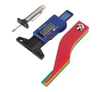 Fabater Misuratore Digitale del Battistrada, Display LCD con Codice Colore, Misuratore Portatile Compatto di profondità del Battistrada, di profondità delle Pastiglie dei Freni con Kit da 8 Pezzi
