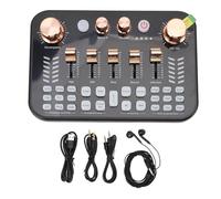 Fabater Mixer Audio da Gioco, Scheda Audio Live con Ingresso Microfono da 3,5 Mm, Mixer Podcast con Effetti Sonori DJ, Voce Magica, Attrezzatura da Studio per Podcasting, Voce