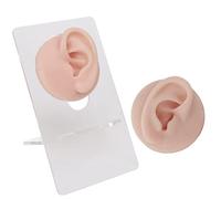 Fabater Modello di Orecchio Umano, Silicone Morbido, Riutilizzabile, | Kit per la pratica del piercing, materiale flessibile, strumento didattico per la cucitura, supporto per esposizione degli