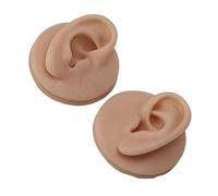 Fabater Modello di Orecchio Umano, Silicone Morbido, Riutilizzabile, | Kit per la pratica del piercing, materiale flessibile, strumento didattico per la cucitura, supporto per esposizione degli