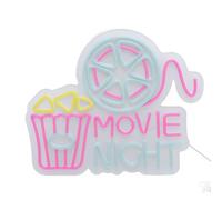 Fabater Neon Light Lively Popcorn Design Cine Night Decoration di Pareti USB per Campi di Casa e Dipendenti