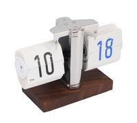 Fabater Orologio Digitale retrò per Tavolo da Soggiorno, Orologio con Calendario Automatico a Batteria, Scrivania Meccanica di Facile Lettura (WHITE)