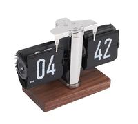 Fabater Orologio Digitale retrò per Tavolo da Soggiorno, Orologio con Calendario Automatico a Batteria, Scrivania Meccanica di Facile Lettura (BLACK)