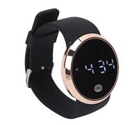Fabater Orologio LED, Orologio Digitale LED Touch Screen Circolare Ad Alta Definizione, Touch Screen Rotondo con Design Sigillato Antipioggia Cinturino Comodo Regolabile per Il Tempo Libero, Sport e